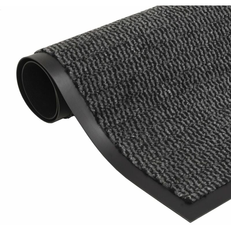 Tapis à poussière rectangulaire matelassé 80x120 cm diverses couleurs Couleur : anthracite