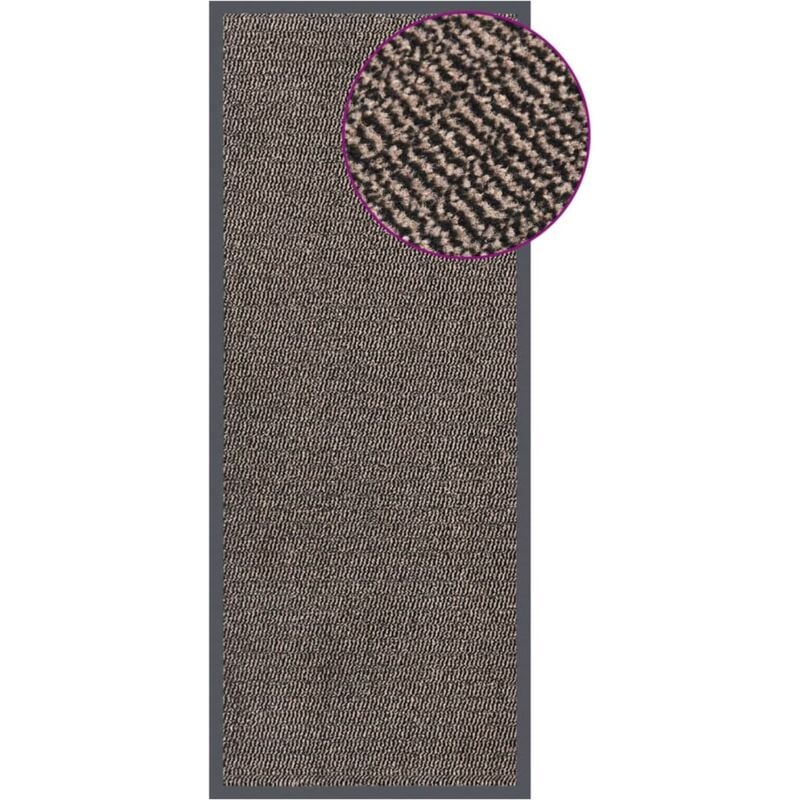 Paillasson touffeté 60x150 cm Marron foncé - Vidaxl