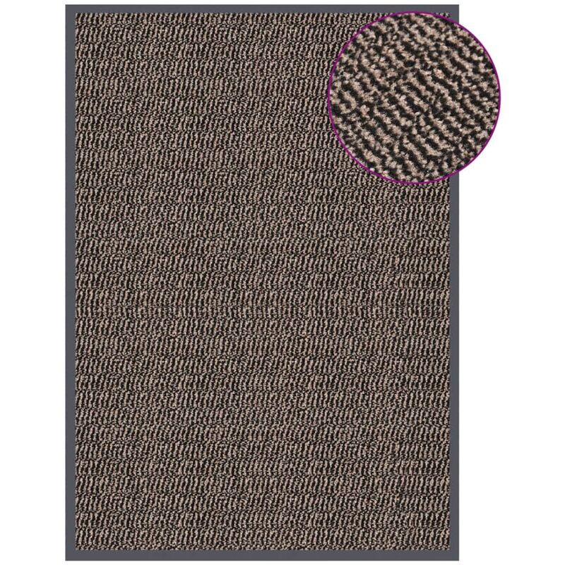 Paillasson touffeté 60x90 cm Marron foncé Vidaxl
