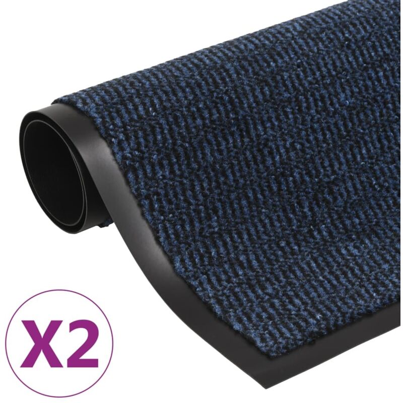 Ensemble de tapis de poache 2 pc Couleur : bleu