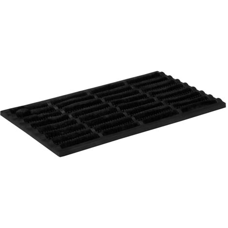 Paillasson rectangulaire 45x75 cm caoutchouc et fibre de coco