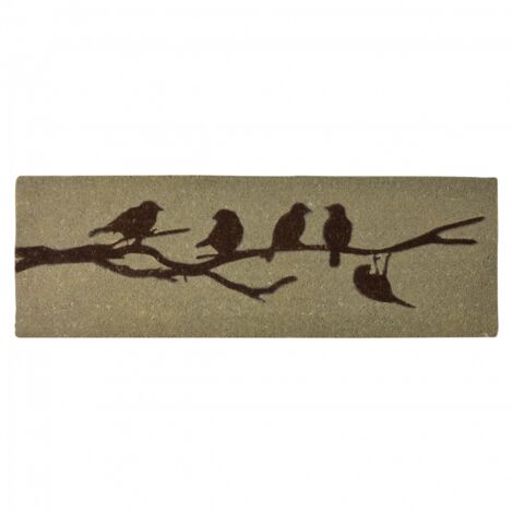 Paillasson rectangulaire à motifs - L 120 x l 40 x H 1,8 cm - Oiseaux - Livraison gratuite