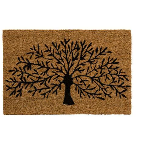 Paillasson rectangulaire en fibre de coco Tree of Life 60x40cm Beige