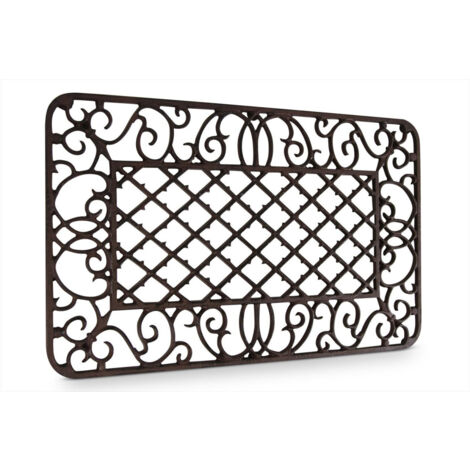 Paillasson rectangulaire fonte - Fonte - Marron - Décoration d'Autrefois