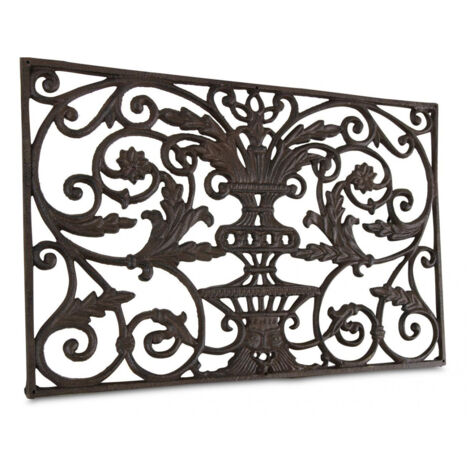 Paillasson rectangulaire fonte - Fonte - Marron - Décoration d'Autrefois