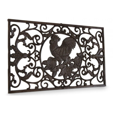 Paillasson rectangulaire fonte - Fonte - Marron - Décoration d'Autrefois