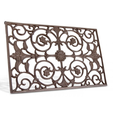 Paillasson rectangulaire fonte - Fonte - Marron - Décoration d'Autrefois