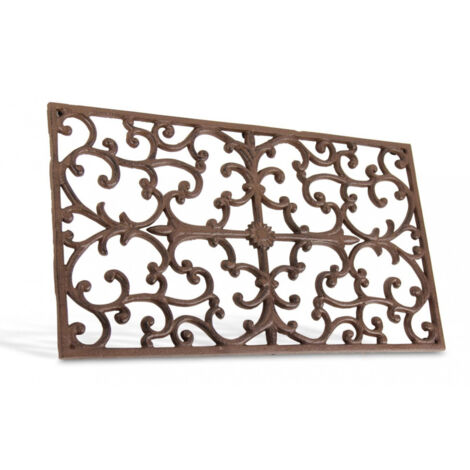 Paillasson rectangulaire fonte - Fonte - Marron - Décoration d'Autrefois