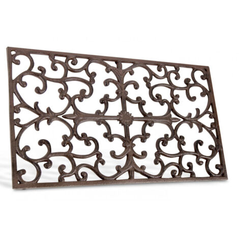Paillasson rectangulaire fonte - Fonte - Marron - Décoration d'Autrefois