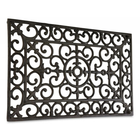 Paillasson rectangulaire fonte - Fonte - Marron - Décoration d'Autrefois