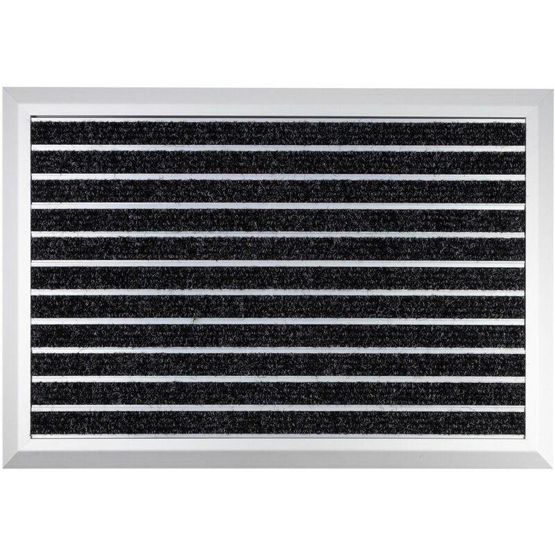 Floordirekt - Paillasson en aluminium Spectral Fibre textile-Rips 68 x 98 cm