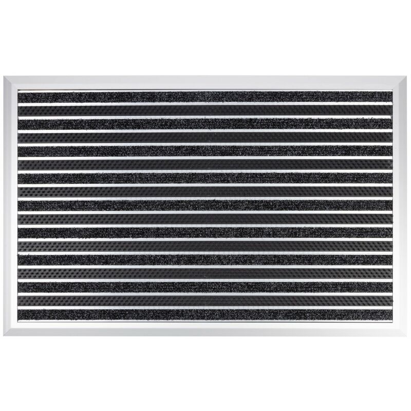 Paillasson en aluminium Spectral Fibre textile reps + brosses 47 x 68 cm