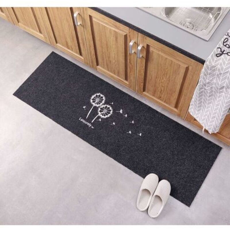 Paillasson, tapis d'entrée antidérapant, nombreux motifs au choix, 40 x 120 cm,noir, une pièce,