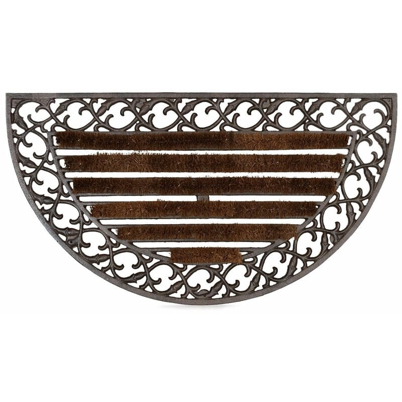 Paillasson tapis porte d'entrée essuie-pieds fonte 72 x 39 cm