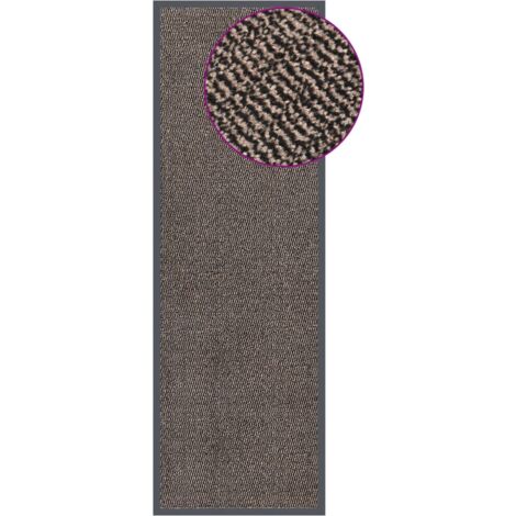 Paillasson touffeté 60x180 cm Marron foncé - The Living Store