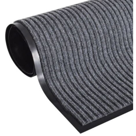 Paillasson XXL 240 x 120 cm – Tapis d'entrée gris strié
