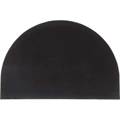 Paillasson，Tapis de porte，Paillasson d'entrée naturel demi-rond 60x90cm fibre de coco touffeté CFW65564