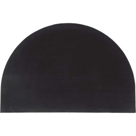 Paillasson，Tapis de porte，Paillasson d'entrée naturel demi-rond 60x90cm fibre de coco touffeté CFW65565