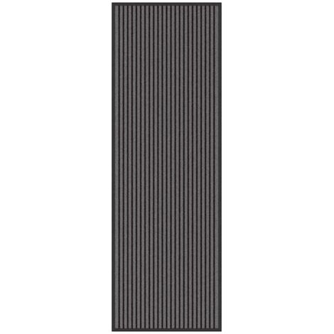 Paillasson，Tapis d'entrée Noir et gris 60 x 180 cm Polypropylène et PVC CFW110558