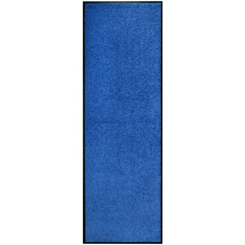 Paillasson,Tapis d'entrée,Tapis de Porte Intérieur et Extérieur lavable Bleu 60x180 cm CFW58531