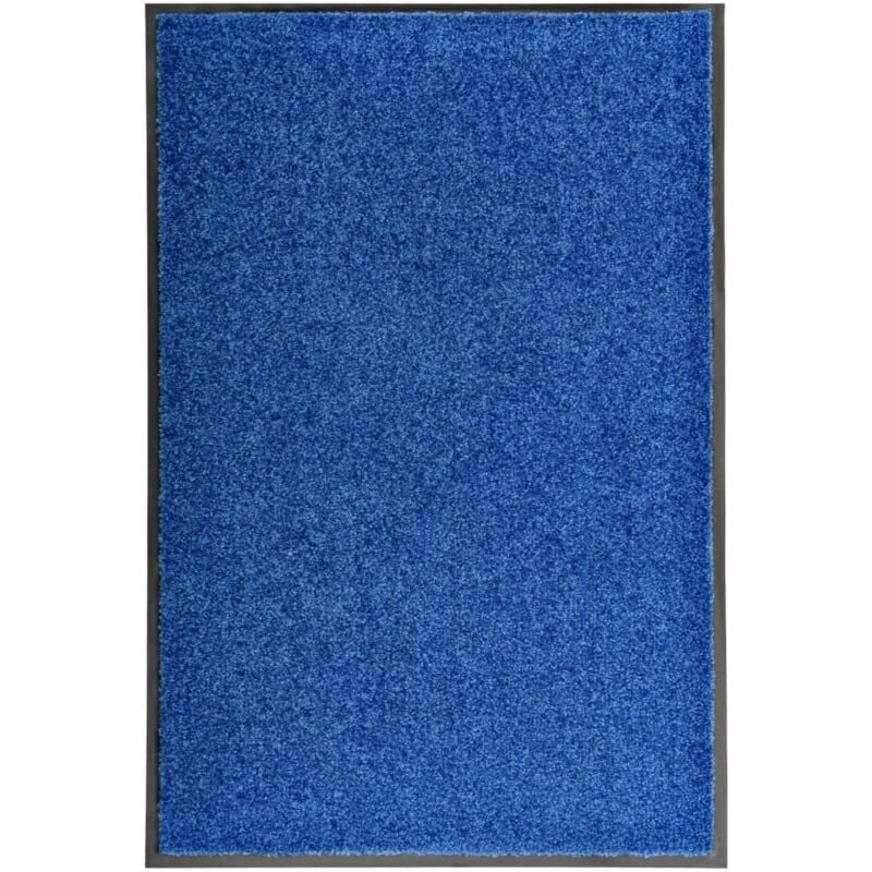 Paillasson,Tapis d'entrée,Tapis de Porte Intérieur et Extérieur lavable Bleu 60x90 cm CFW24891