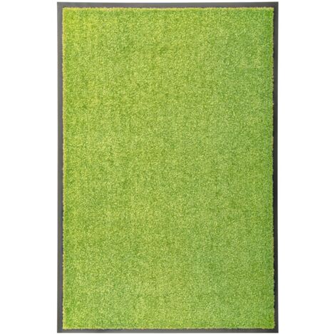Paillasson，Tapis d'entrée，Tapis de Porte Intérieur et Extérieur lavable Vert 60x90 cm CFW85626
