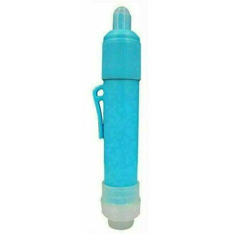 Paille Filtrante de Survie + Gourde Souple Materiel Militaire Kit Voyage Filtre Eau Mini Pompe Randonnée Ration de Combat Robinet Purificateur Sac Charbon Camping Bouteille Poche Complet