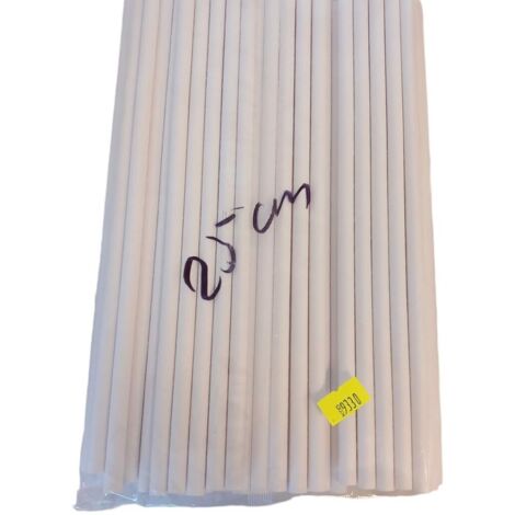 Pailles en papier blanches jetables de 25 cm