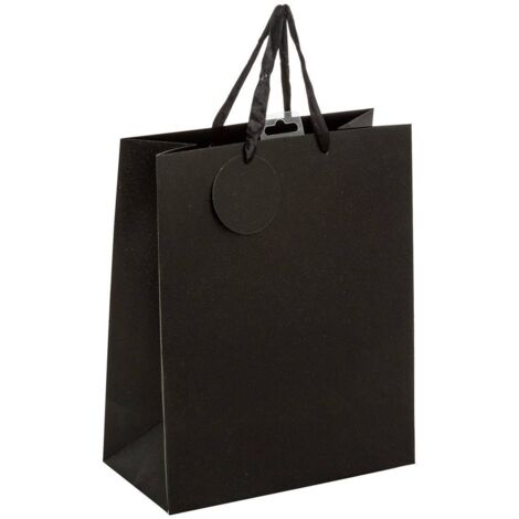 Pailletten-Geschenktasche mittlere Größe schwarz - Atmosphera créateur d'intérieur