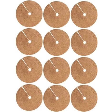 Paillis, Fibres de Coco Paillis Anneau Tapis de Protection pour Arbres Coco Pot Paillis Couverture 20cm 12 Pièces
