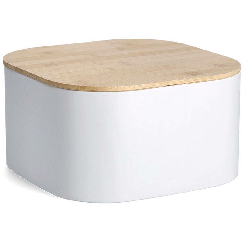 Zeller - Pain en métal avec couvercle en bambou, 26,5 cm