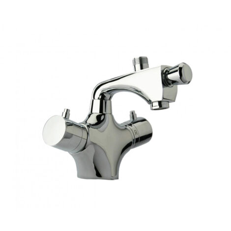 Paini France – Mitigeur douche thermostatique – Finition chrome – Têtes céramique ½ tour – Blocage de sécurité à 38 °C – Sortie bec M ½’’