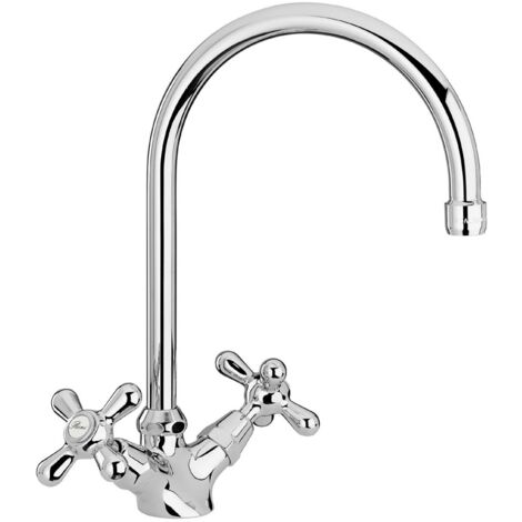 PAINI LIBERTY Rubinetto lavello cucina con manopole a stella croce stile classico retrò cucina vittoriano 17CR572