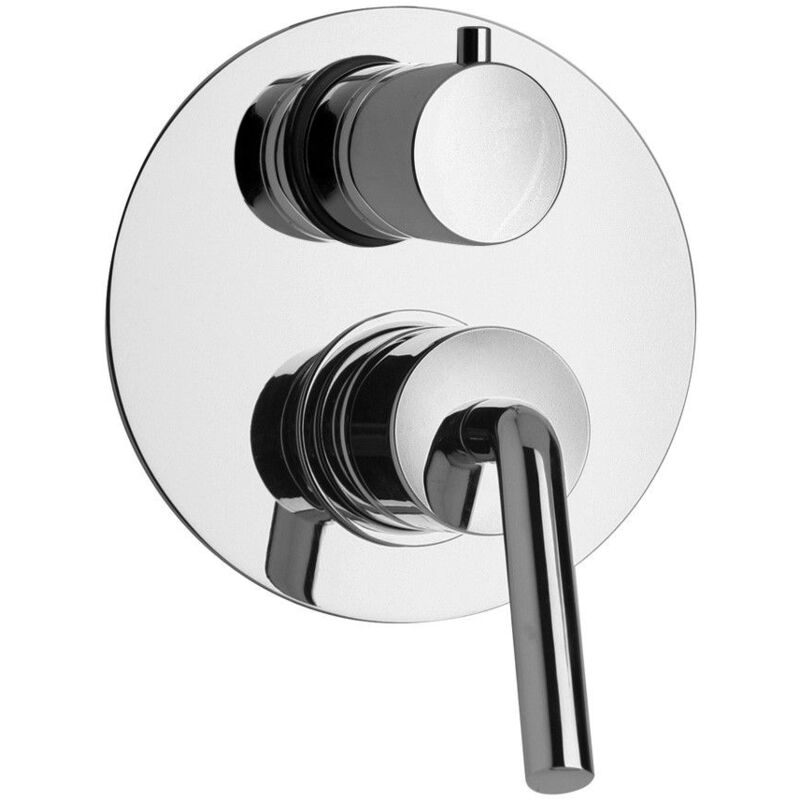 Mitigeur douche à encastrer avec inverseur rotatif Paini Pixel New 81CR6911NEW Chromé - 2 sorties