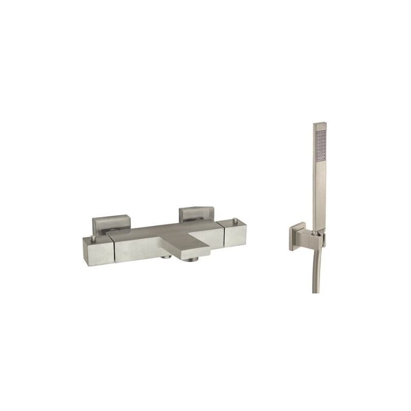 Mitigeur bain douche avec pommeau douche et support Paini Dax Grey Acier
