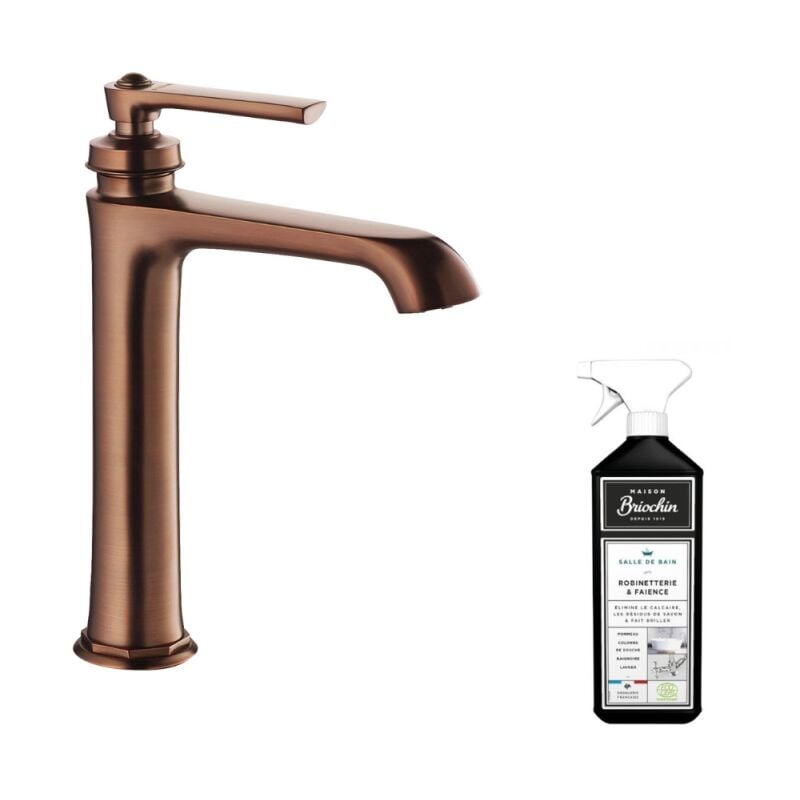 Mitigeur lavabo haut paini Lady's 180 auburn + nettoyant Briochin