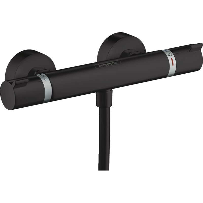 Hansgrohe Ecostat Thermostatic Shower Mixer Comfort - Matt Black - 13116670