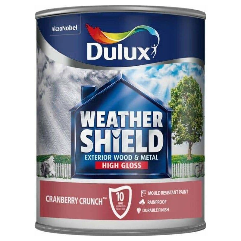 Dulux Valentine - Dulux Weathershield Exterior Wood & Metal Quick Dry Paint - Cranberry Crunch - Gloss - 750ML