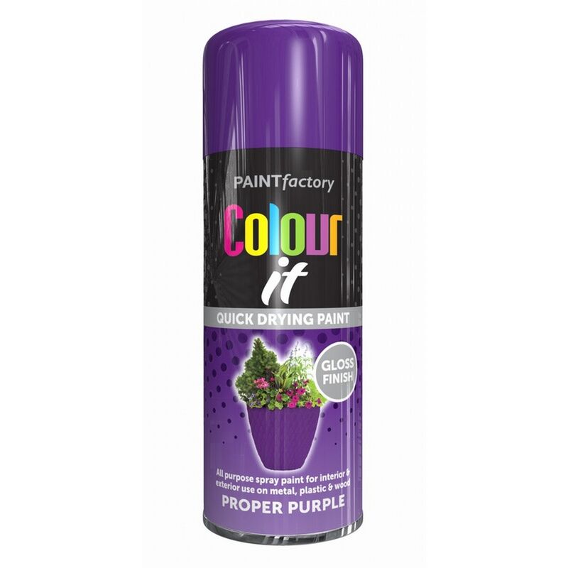 Paint Factory - 2682 Colour It Spray Paint Proper Purple Gloss 400ml