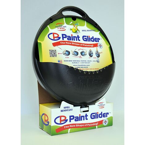 Paint Glider - Award Winning Easy To Use, Move & Clean Paint Tray Scuttle Bucket For DIY Decorating - black