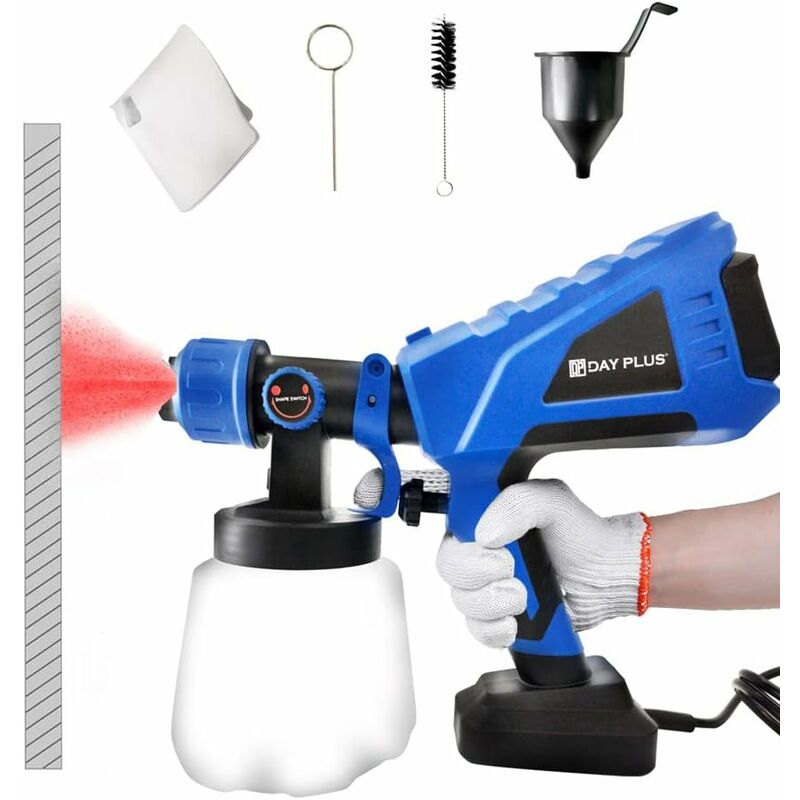 Briefness - Paint Sprayer 550W Electric Paint Spray Gun, Handheld Painting with 3 Spray Patterns and Adjustable Valve Knob for Painting Ceiling,