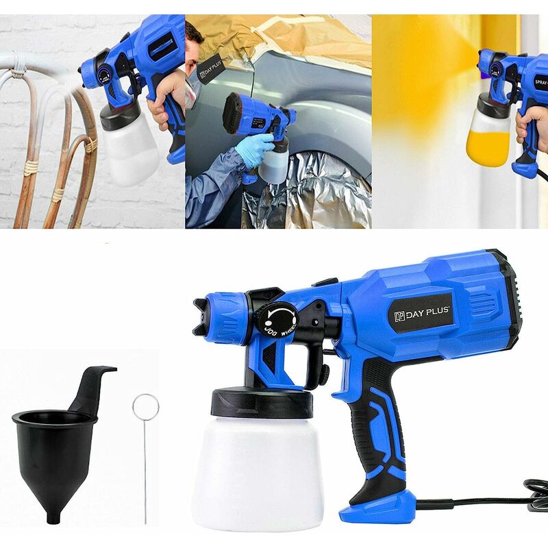 Briefness - Paint Sprayer, 550W hvlp Electric Spray Gun Power Painter with 800ML Detachable Tank, 3 Spray Patterns, Adjustable Spray Pressure, for