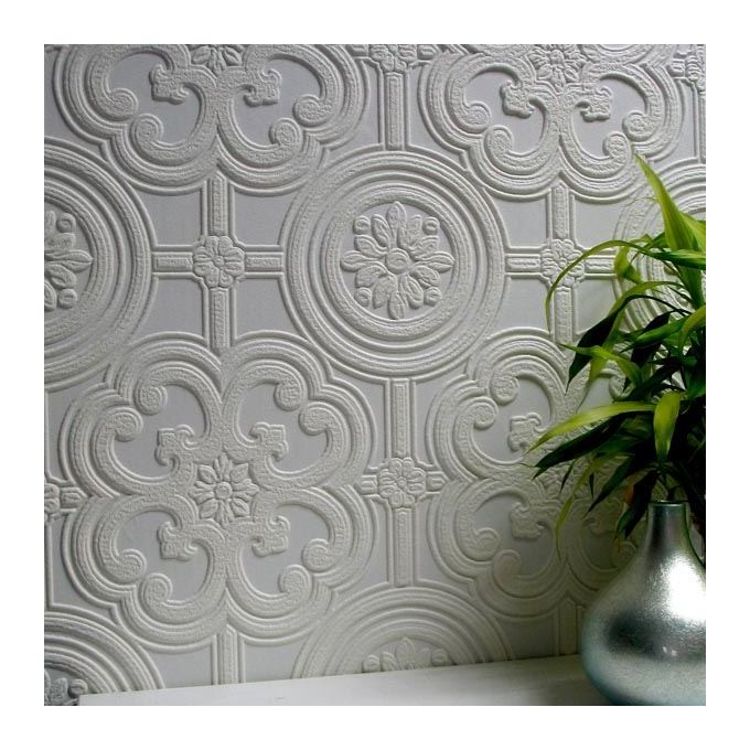 Paintable Wallpaper Embossed Textured Luxury Vinyl Easy Apply Egon Anaglypta