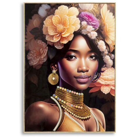 PAINTING WITH FRAME ZENA -A- CM 72X4,5X102
