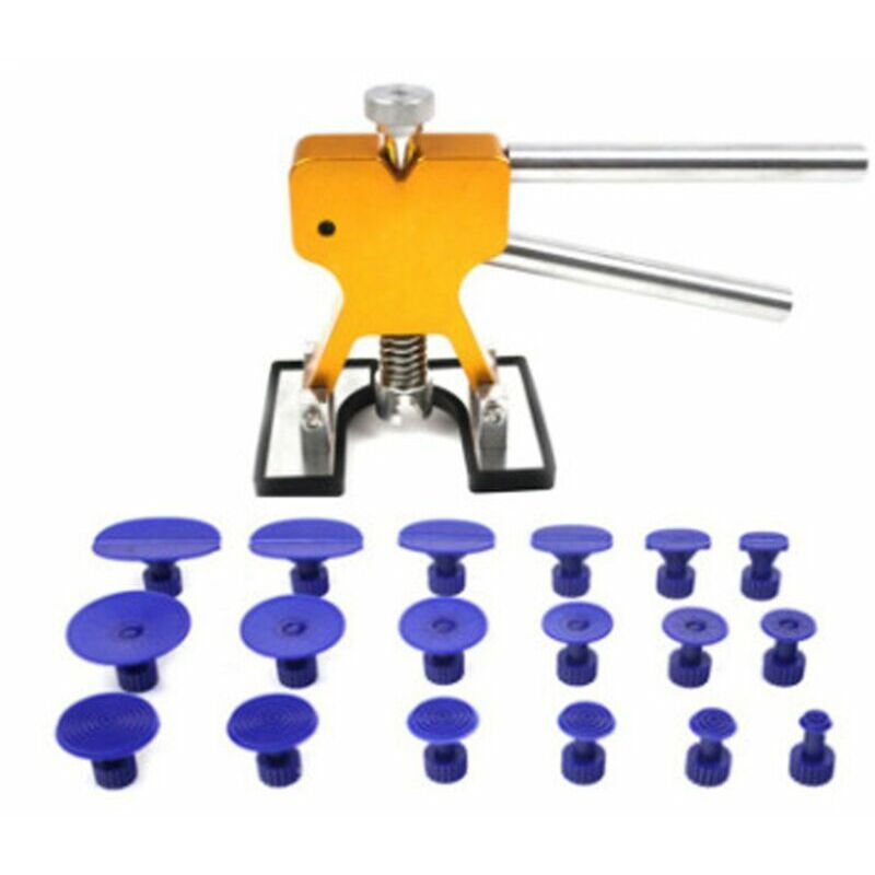 Monly - Kit Débosselage sans Peinture,Outil Débosselage Carrosserie avec 18 Ventouses Bleu pour Automobile, Réfrigérateur,Moto, Machine à