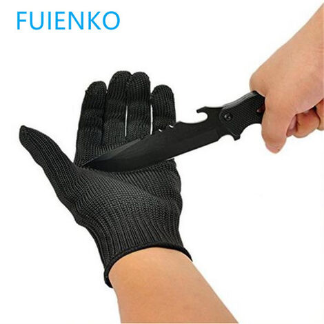 Paio di guanti protettivi in ​​fibra di acciaio inossidabile FUIENKO
