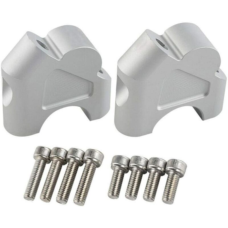 Paio di Riser Manubrio Moto Argento Riser Manubrio...