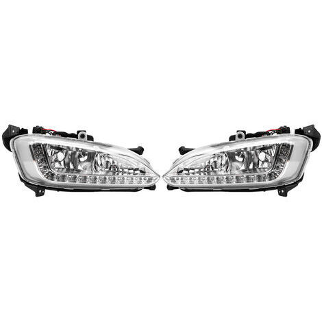 Pair - 1 paire de feux diurnes de voiture DRL couvercle de feu antibrouillard pour Hyundai Santa Fe/IX45 2013-2015