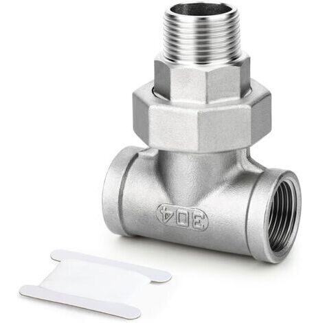 Pair 1 Pièces Raccord 3 voies avec écrou, 3/8\" femelle x 3/8\" mâle x 3/8\" cône fractionné, inox 304 pour conduites d'eau et d'air, industrie