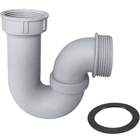 Pair 1 Pièces Siphon D'évier, Siphon de Lavabo, Filetage Intérieur 45mm, Filetage Extérieur 47mm, Coude en U pour Protection Contre les Odeurs